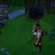 Mickey Mouse looks up at the player in Disney Dreamlight Valley with unsettling, misshapen eyes.